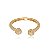 Bracelete cravejado de zirconia cristal banho em ouro 18k - Imagem 1