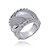 Anel com zirconia cristal banho em rodio branco - Imagem 1