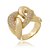 Anel com zirconia cristal banho em ouro 18k - Imagem 1