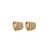 Brinco de argola com zirconia cristal banho em ouro 18k - Imagem 1