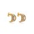 Brinco de argola com zirconia cristal banho em ouro 18k - Imagem 2
