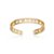 Bracelete dourado cravejado de zircônia cristal banho em ouro 18k - Imagem 2