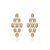 Conjunto de brinco e colar de luxo com zirconia cristal banho em ouro 18k - Imagem 3