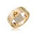 Conjunto de pulseira e anel cravejado com zirconia cristal banho em ouro 18k - Imagem 3