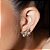 Conjunto de brinco e pulseira de borboleta esmaltado com zirconia banho em ouro 18k - Imagem 4