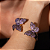Conjunto de brinco e pulseira de borboleta esmaltado com zirconia banho em ouro 18k - Imagem 3
