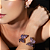 Conjunto de brinco e pulseira de borboleta esmaltado com zirconia banho em ouro 18k - Imagem 1