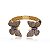 Conjunto de brinco e pulseira de borboleta esmaltado com zirconia banho em ouro 18k - Imagem 5