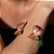 Conjunto de brinco e pulseira de borboleta esmaltado com zirconia banho em ouro 18k - Imagem 4