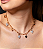 Colar de coração cravejado com zirconia cristal banho em ouro 18k - Imagem 2