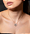 Colar cravejado de zirconia cristal e madreperola banho em ouro 18k - Imagem 2