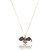 Colar com pingente cravejado de zirconia ametista banho em ouro 18k - Imagem 1