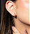 Brinco de argola cravejado de zirconia cristal banho em ouro 18k - Imagem 2