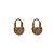 Brinco de argola cravejado de zirconia cristal banho em ouro 18k - Imagem 1