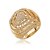 Conjunto brinco e anel de coração cravejado de zirconia cristal banho em ouro 18k - Imagem 4