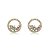 Brinco de base cravejado de zirconia cristal banho em ouro 18k - Imagem 1
