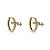Brinco de argola cravejado de zirconia cristal banho em ouro 18k - Imagem 1