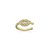 Brinco piercing fake cravejado de zirconia cristal banho em ouro 18k - Imagem 1