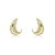 Brinco de argola cravejado de zirconia cristal banho em ouro 18k - Imagem 1