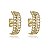 Brinco ear hook liso banho em ouro 18k - Imagem 1