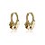 Brinco de argola liso banho em ouro 18k - Imagem 1