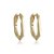 Brinco de argola liso banho em ouro 18k - Imagem 2
