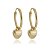 Brinco de argola liso banho em ouro 18k - Imagem 1