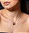 Colar com pingente cravejado de zirconia colorida banho em ouro 18k - Imagem 2