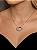 Colar com pingente cravejado de zircônia colorida banho em ouro 18k - Imagem 2