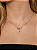 Colar com pingente cravejado de zircônia cristal e pink banho em ouro 18k - Imagem 1
