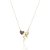 Colar com pingente cravejado de zircônia cristal e pink banho em ouro 18k - Imagem 3