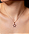 Colar com pingente cravejado de zirconia colorida banho em ouro 18k - Imagem 2
