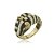 Conjunto de pulseira e anel cravejado de zirconia onix banho em ouro 18k - Imagem 4