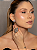 Conjunto luxo de brinco e anel cravejado de zircônia colorida banho em ouro 18k - Imagem 3