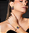 Conjunto de brinco e pulseira cravejada de zirconia banho em ouro 18k - Imagem 3