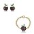 Conjunto de brinco e pulseira cravejada de zirconia banho em ouro 18k - Imagem 1