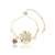 Pulseira dourada cravejada de zirconia rainbow banho em ouro 18k - Imagem 1