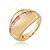 Conjunto de brinco e anel cravejado de zirconia rainbow banho em ouro 18k - Imagem 2