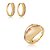 Conjunto de brinco e anel cravejado de zirconia rainbow banho em ouro 18k - Imagem 1