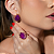 Conjunto brinco e anel cravejado de zirconia e pedra fusion banho em ouro 18k - Imagem 2