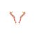 Brinco ear cuff cravejado de zircônia rubi banho em ouro 18k - Imagem 1