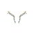 Brinco ear cuff cravejado de zircônia topázio banho em ouro 18k - Imagem 1