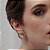 Brinco Dourado Liso Acetinado em Banho Ouro 18K - Imagem 2