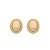 Brinco Dourado Liso Acetinado em Banho Ouro 18K - Imagem 1