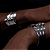 Bracelete luxo liso com banho em rodio branco - Imagem 2