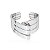 Bracelete luxo liso com banho em rodio branco - Imagem 1