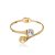 Bracelete dourado liso banho em ouro 18k - Imagem 1