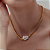 Colar de perola dourado liso banho em ouro 18k - Imagem 1