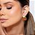 Brinco Liso Acetinado Banho Ouro 18K - Imagem 2