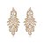 Brinco cravejado zirconia cristal banho em ouro 18k - Imagem 1